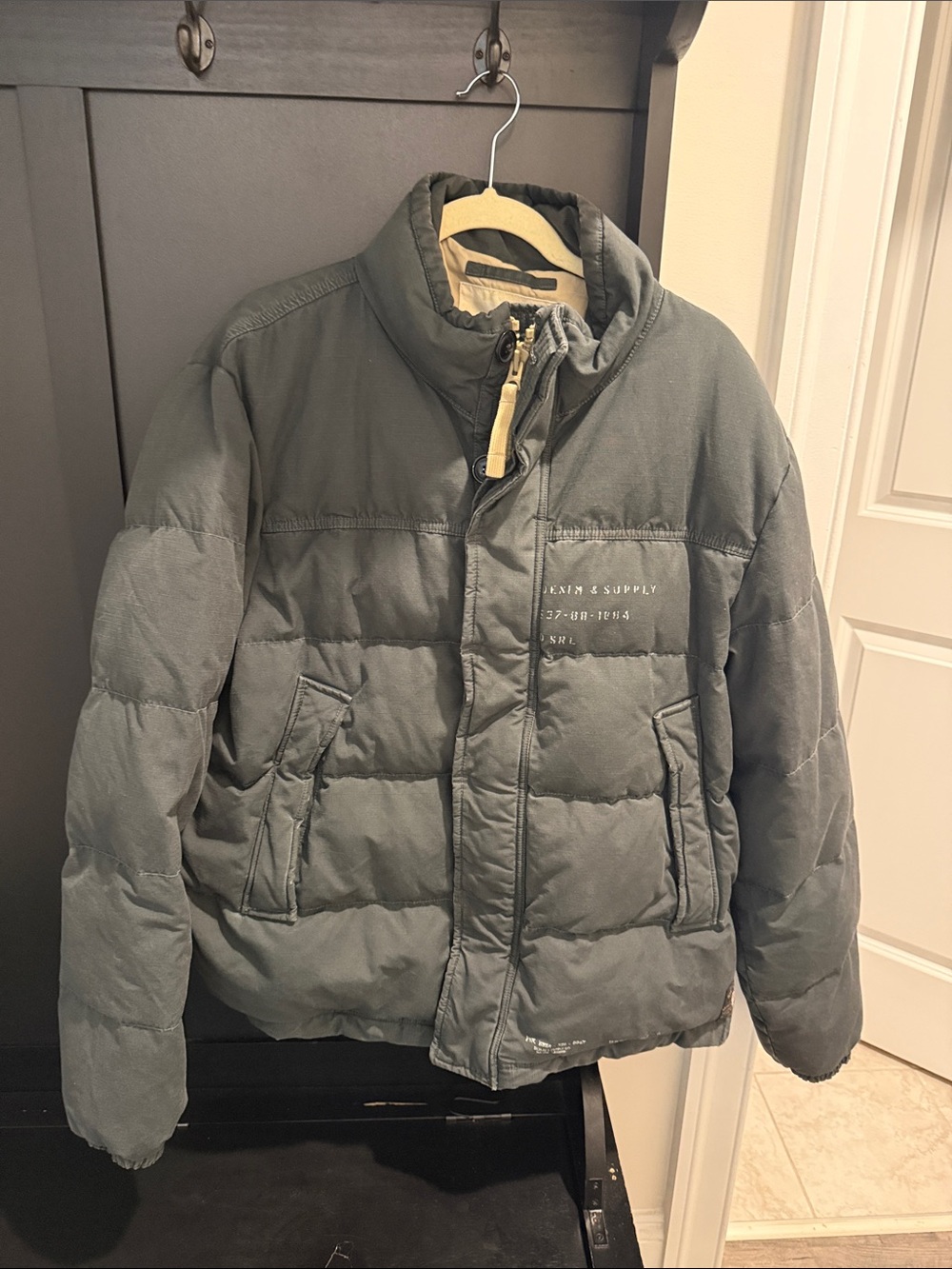 Ralph Lauren Men's Gray Quilted Puffer Jacket